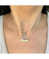 ფოტო #2 პროდუქტის Rainbow Sapphire Confetti Bar Necklace 14K Gold