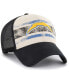 Men's Cream Distressed Los Angeles Chargers Breakout MVP Trucker Adjustable Hat