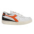 Фото #1 товара Diadora Mi Basket Row Cut Lace Up Mens White Sneakers Casual Shoes 176282-C9886
