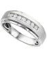 ფოტო #1 პროდუქტის Men's Diamond 7-Stone Wedding Band (1/4 ct. t.w.) in 10k Gold