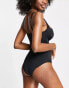 Фото #2 товара ASOS DESIGN fuller bust moulded underwired swimsuit in black dd-g