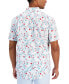 Фото #2 товара Men's Hibiscus Floral Poplin Shirt, Created for Macy's