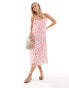 Фото #4 товара Vero Moda Petite cami midi dress in pink floral