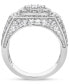 ფოტო #3 პროდუქტის Men's Diamond Cluster Statement Ring (4 ct. t.w.) in 10k White Gold