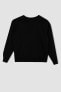 Фото #7 товара Regular Fit Bisiklet Yaka Sweatshirt Kumaşı Sweatshirt