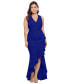 ფოტო #1 პროდუქტის Plus Size Sleeveless Ruffled High-Low Gown