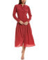 Фото #1 товара Equipment Natacha Silk Shirtdress Women's Red 0