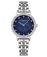 ფოტო #1 პროდუქტის Women's Silver-Tone Link Bracelet with Crystals Studded Strip Watch 33mm