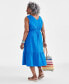 Фото #2 товара Plus Size Sleeveless Cotton Maxi Dress, Created for Macy's