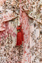Фото #7 товара Короткое платье из ткани с принтом ZARA