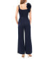 Women's Ruffle Trim Sleeveless Straight-Leg Jumpsuit