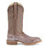 Фото #1 товара Justin Boots Chisolm 13" Full Quill Ostrich Square Toe Cowboy Mens Brown Casual