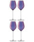 Фото #1 товара Фужер для шампанского LSA International aurora 10 унций Полярная фиолетовая x 4