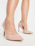 ASOS DESIGN Wide Fit Penza pointed high heeled court shoes in beige