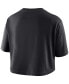 ფოტო #2 პროდუქტის Women's Black Iowa Hawkeyes Wordmark Cropped T-shirt