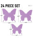 Фото #2 товара 3D Removable Butterfly Wall Decor with 3 Wing Designs - 24pcs