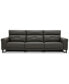 Фото #3 товара CLOSEOUT! Jazlo 3-Pc. Leather Sectional with 2 Power Recliners, Created for Macy's