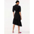 Фото #2 товара Scoop Women's Elevated Fashion Black Asymmetric Ruffled Midi Dress Size XL(20)