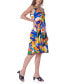 Women's Print Sleeveless Knee Length Tank Swing Dress