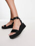 ASOS DESIGN Tati flatform sandals in black