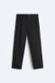 Straight-leg pleated trousers