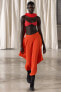 Фото #1 товара Плиссированная юбка асимметричного кроя ZARA