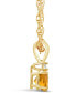 Фото #3 товара Macy's citrine (3/4 ct.t.w) and Diamond Accent Pendant Necklace in 14K Yellow Gold