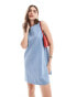 Фото #1 товара Nobody's Child Finsbury scallop mini dress in denim