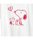 ფოტო #3 პროდუქტის Air Waves Trendy Plus Size Peanuts Snoopy & Woodstock Valentine's Day Graphic T-shirt
