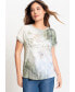 ფოტო #1 პროდუქტის Women's Tropic Glam Short Sleeve T-Shirt