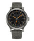 ფოტო #1 პროდუქტის Men's Driscoll Three Hand Date Gray Dark Genuine Leather Strap Watch, 46mm