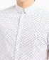 Фото #3 товара Men's Slim-Fit Tonal Geo Logo-Print Button-Down Shirt