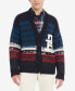 Фото #3 товара Men's Ombre Textured Stripe Cardigan Sweater