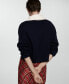 Women's Zip Neck Jumper Синий, L - фото #8