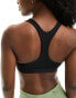 Nike Training Swoosh light support sports bra in black