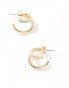 Ted Baker helias double huggie hoop earrings with crystals in gold