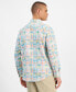 Фото #6 товара Men's Madras Plaid Long Sleeve Button-Front Shirt, Created for Macy's