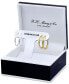 ფოტო #3 პროდუქტის 2-Pc. Set Textured Small Hoop Earrings in Sterling Silver & 18k Gold-Plate, 20mm