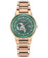 ფოტო #2 პროდუქტის Eco-Drive Women's Disney Princess Ariel Rose Gold-Tone Stainless Steel Bracelet Watch 30mm Gift Set