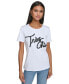 Women's Tres Chic Fringe-Logo T-Shirt
