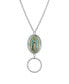 ფოტო #1 პროდუქტის Silver-Tone Oval Lady of Guadalupe Eye Glass Holder Necklace
