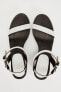 Фото #12 товара Кожаные босоножки на каблуке ZARA