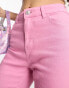 Фото #8 товара Pieces Petite Peggy flared jeans in pink