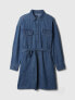 Фото #9 товара Belted Denim Mini Shirtdress