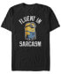 Фото #1 товара Minions Men's Fluent In Sarcasm Short Sleeve T-Shirt