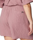 ფოტო #4 პროდუქტის Plus Size Holly Hideaway™ Cotton Breezy Shorts