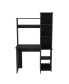 Versailles Writintg Desk, Two Superior Shelves, Five Cubbies - Black