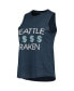 ფოტო #3 პროდუქტის Women's Deep Sea Blue, Gray Seattle Kraken Meter Tank Top and Pants Sleep Set