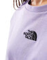 The North Face Oversized heavyweight t-shirt in purple Exclusive at ASOS