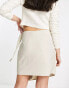 NA-KD x Lydia Tomlinson layered mini skirt in beige 34 - фото #4